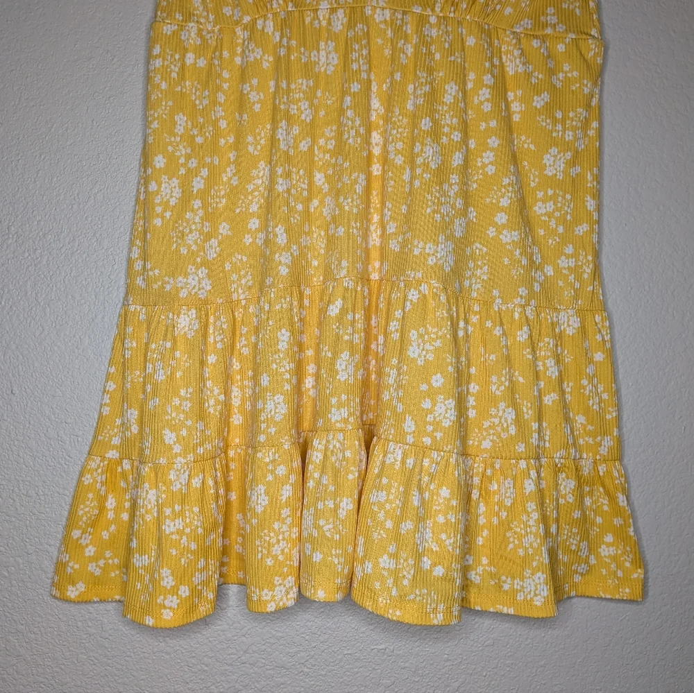 No Boundaries Womens Vintage Floral Coconut Girl Tiered Mini Babyboll Dress L - Picture 3 of 7